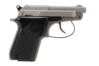 Beretta 21 Bobcat Inox 22lr pistol features a stainless steel finish